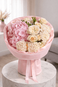 Bouquet in Soft Pink and Yellow Tones