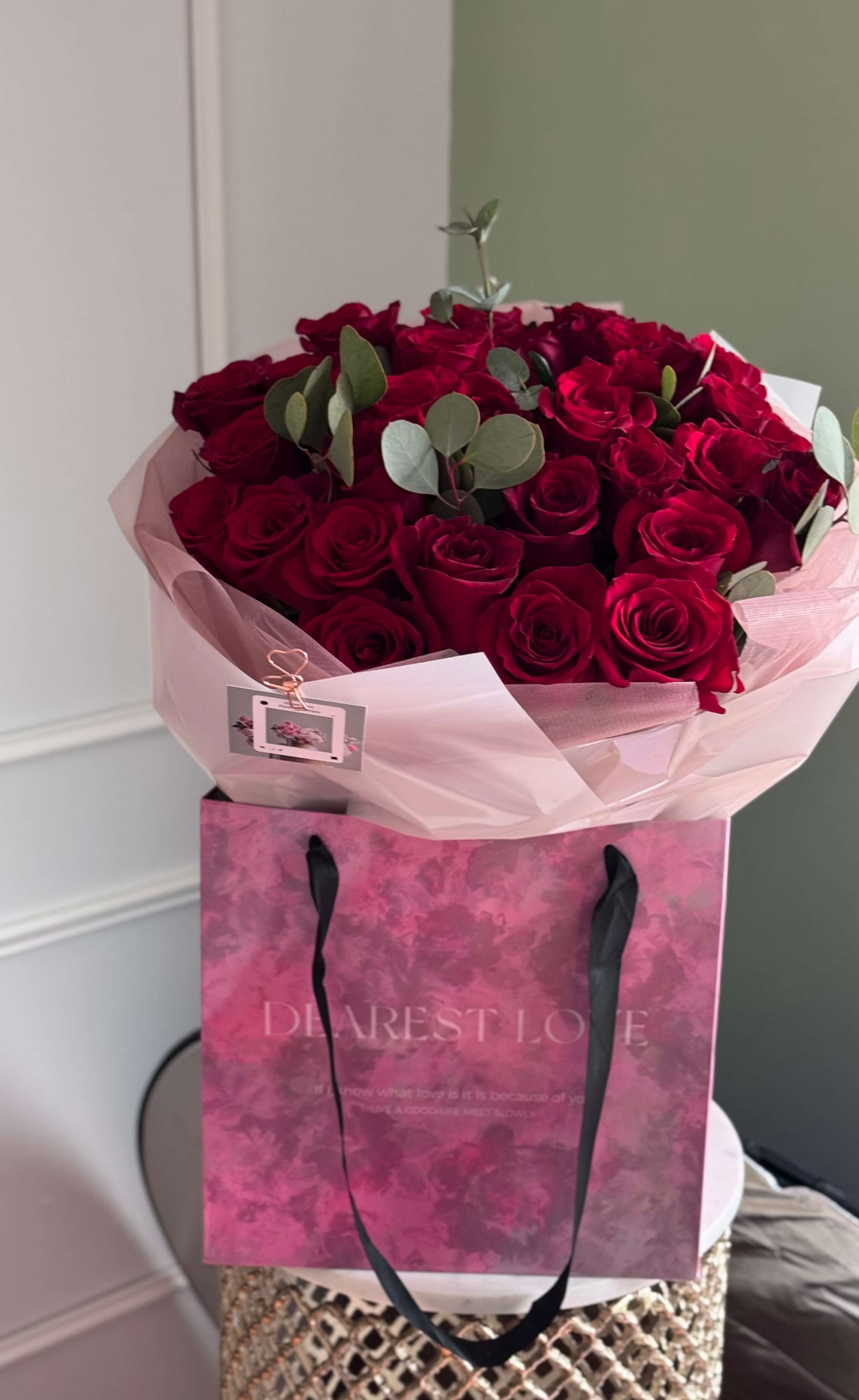 Bouquet of 35 Red Roses “Dearest Love” (Size M)