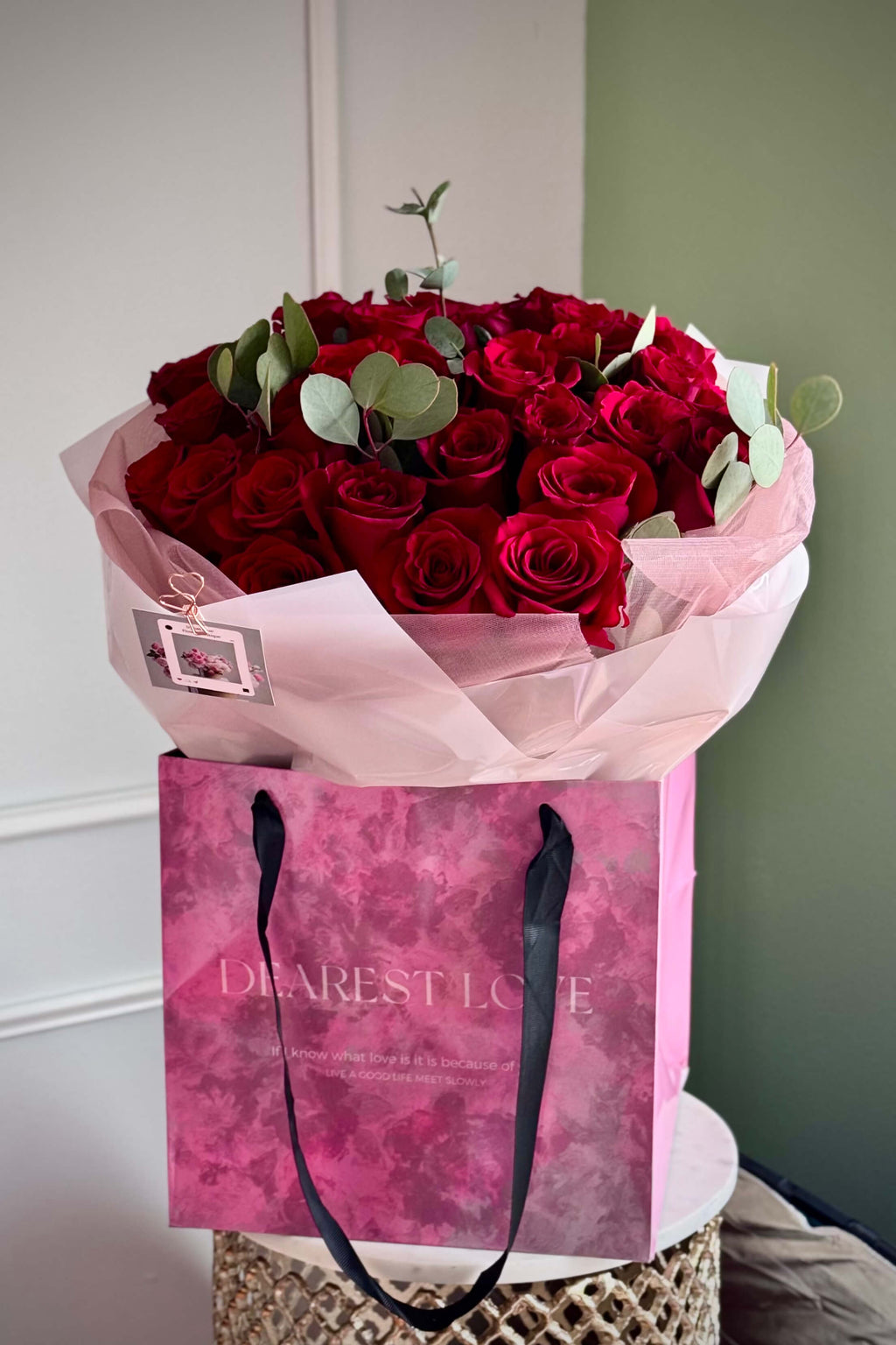 Bouquet of 35 Red Roses “Dearest Love” (Size M)