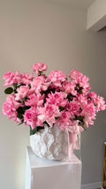 French Rose Arrangement in a Ceramic Vase