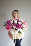 💜 Lilac Hydrangea & Cream Rose Bouquet