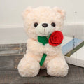 Plush Teddy Bear with Rose