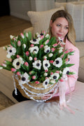 🌸 Spring Basket of Anemones & Tulips
