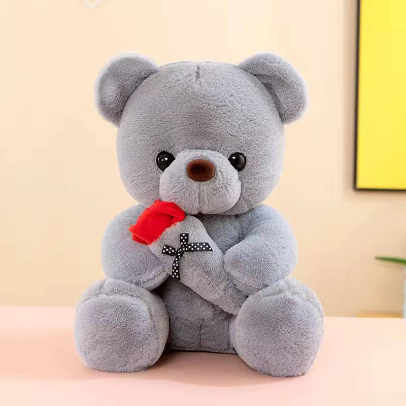 “The teddy bears come in different sizes: large, small, and medium.”