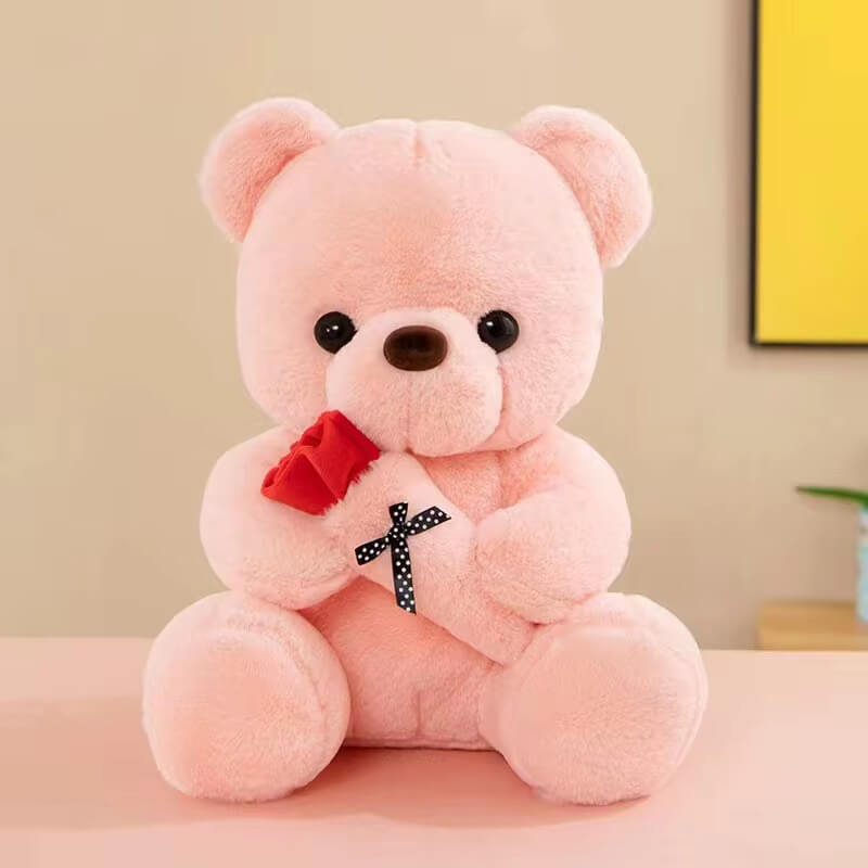 “The teddy bears come in different sizes: large, small, and medium.”