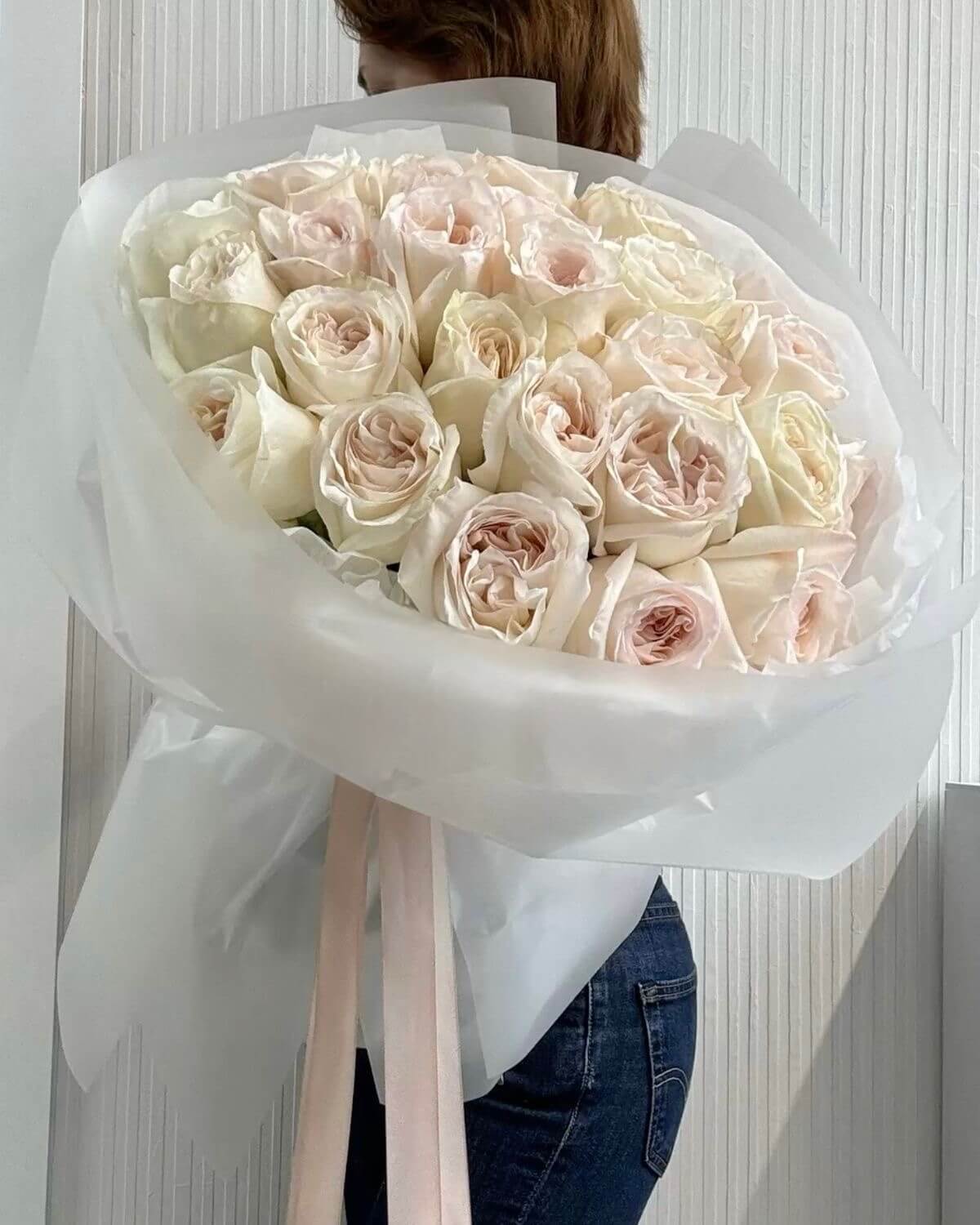 White O’Hara Rose Bouquet